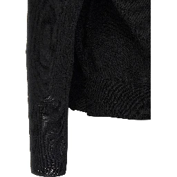 Black Virgin Wool Cardigan