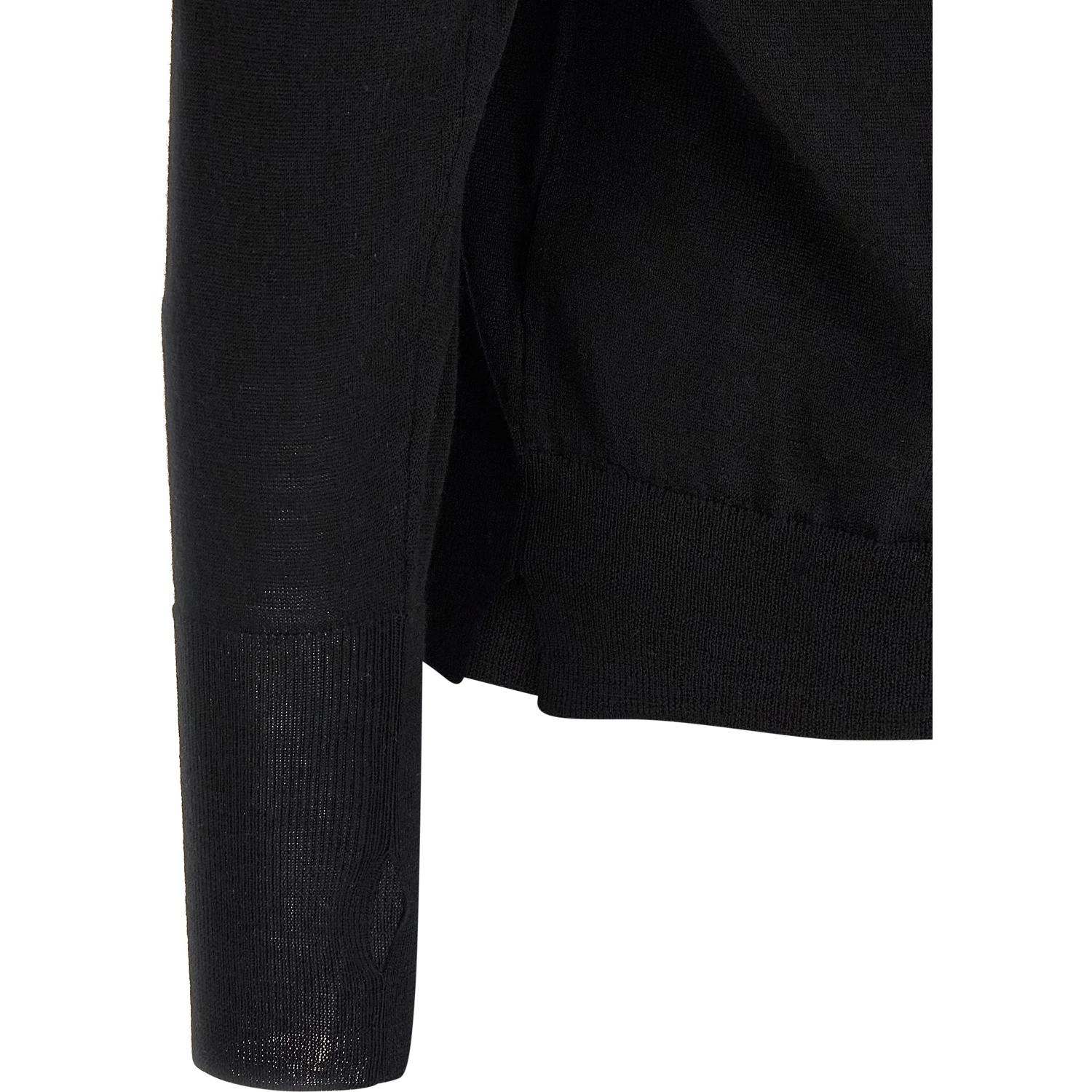 Black Virgin Wool Cardigan