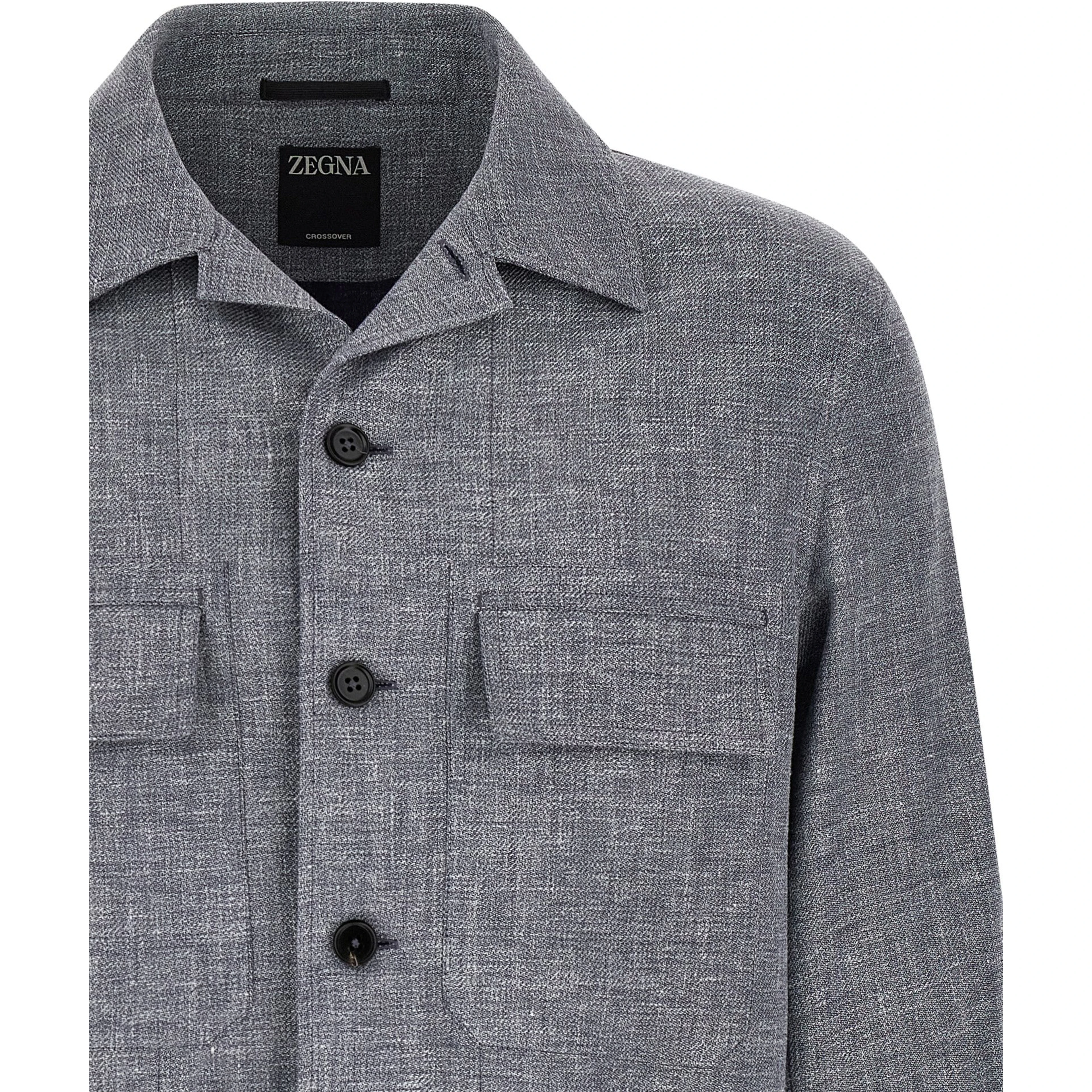 Blue Linen Blouse