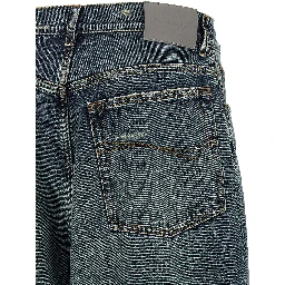 Blue Cotton Relaxed Fit Jeans