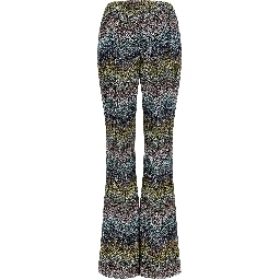 Multicolor Viscose Flared Pants