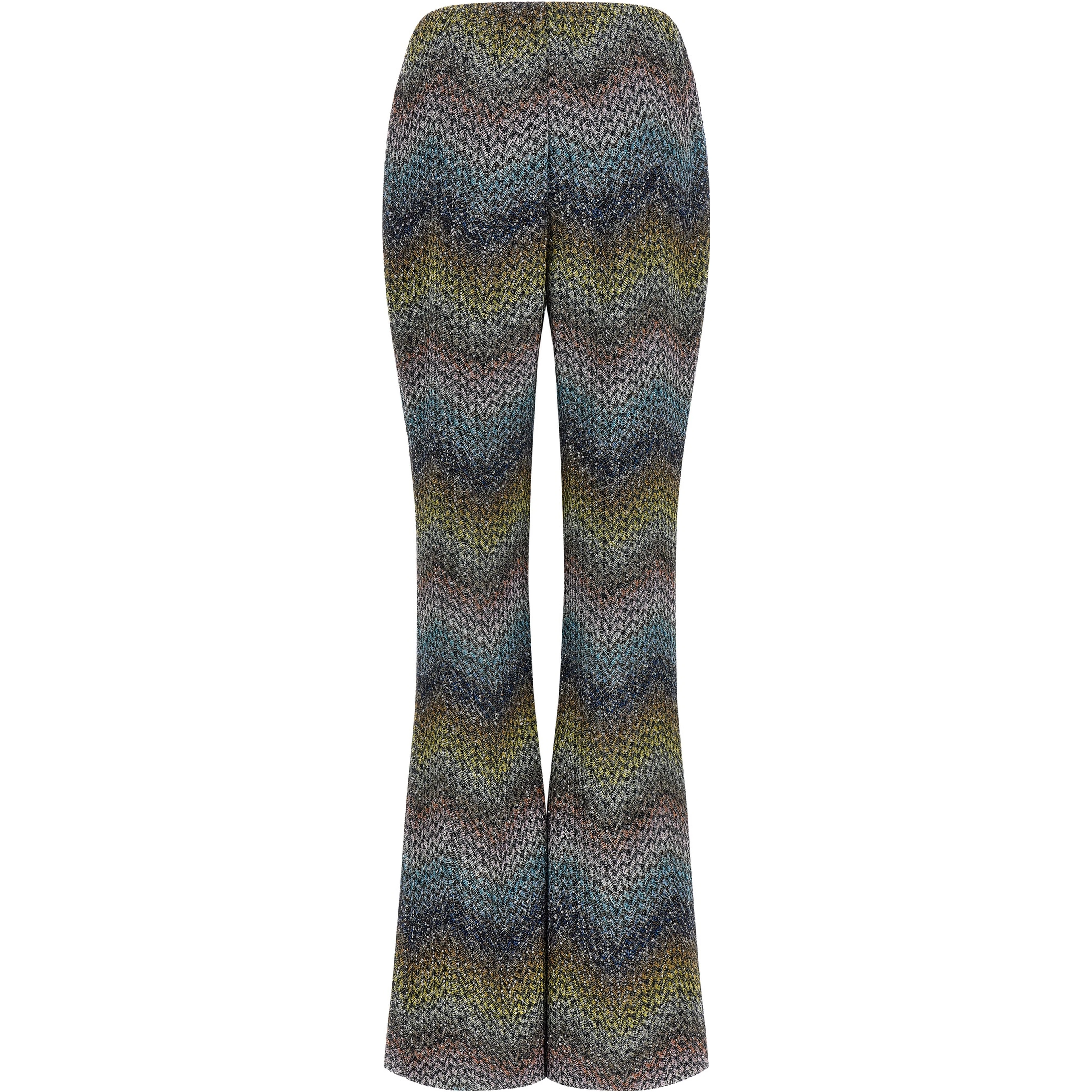 Multicolor Viscose Flared Pants