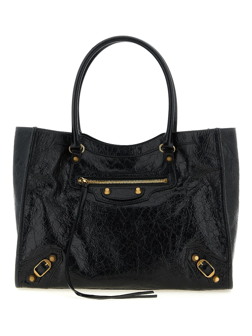 Black Lamb Leather Tote Bag