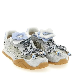 Gray Calfskin Athletic Sneakers