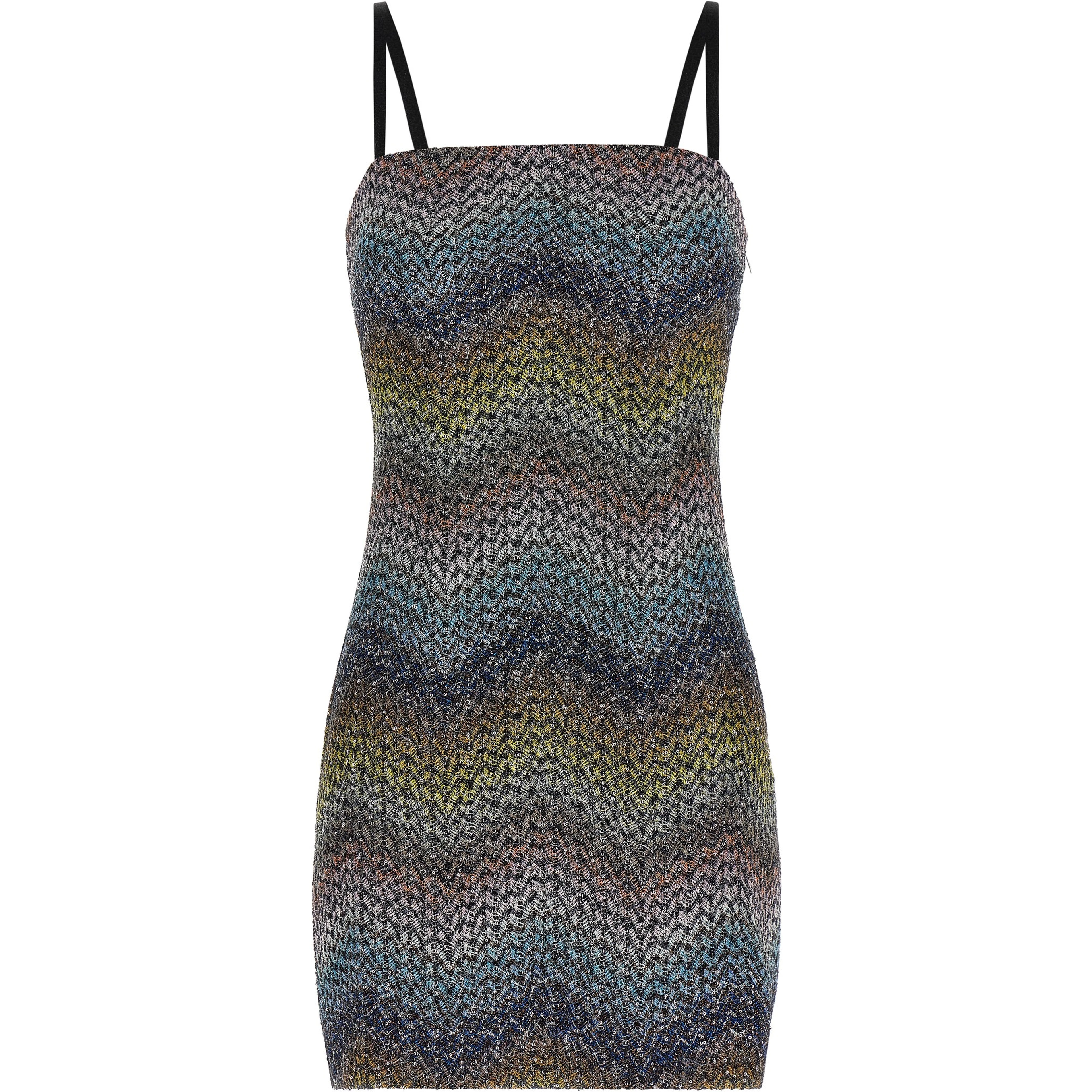 Multicolor Viscose Short Dress