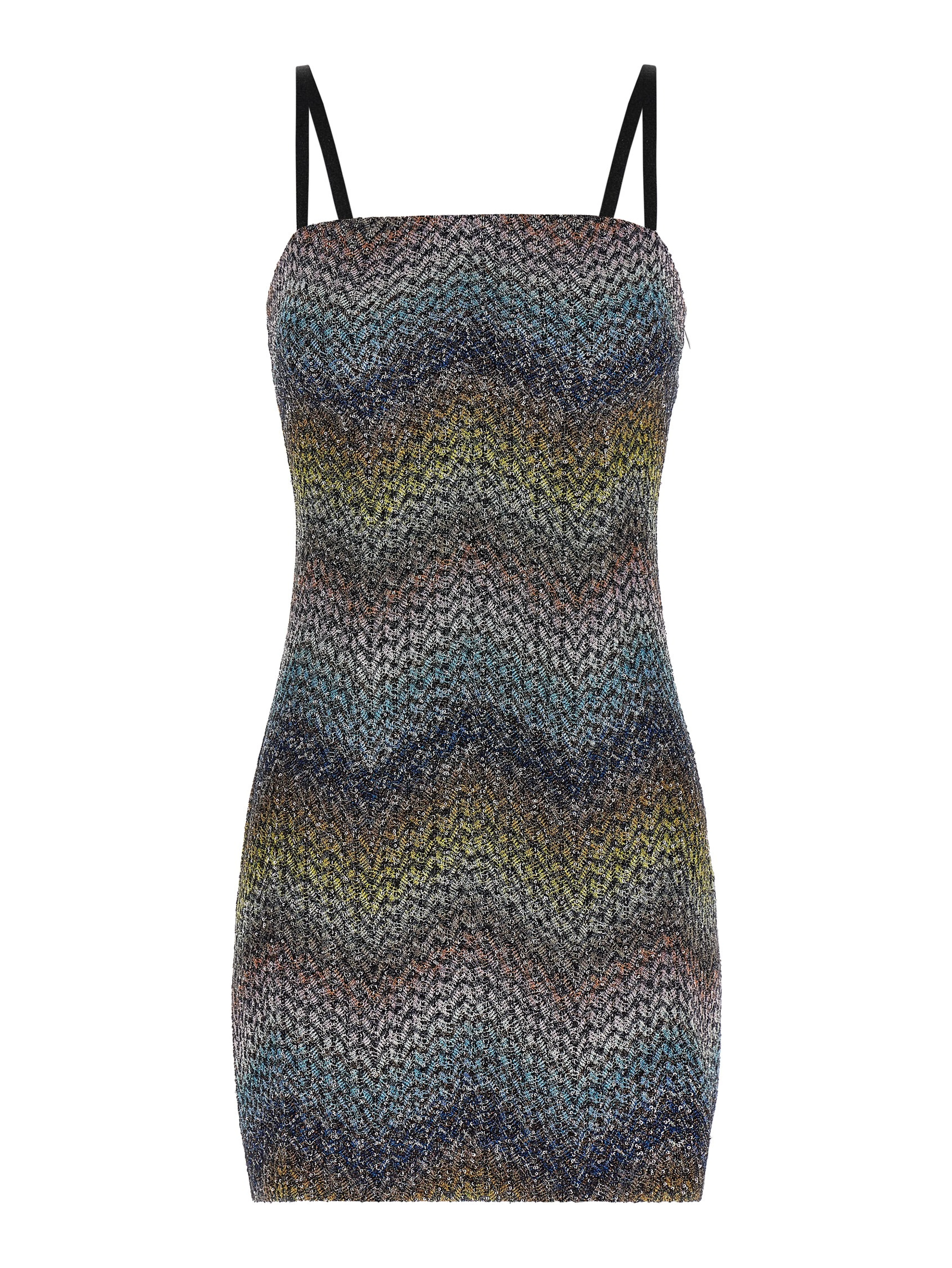 Multicolor Viscose Short Dress