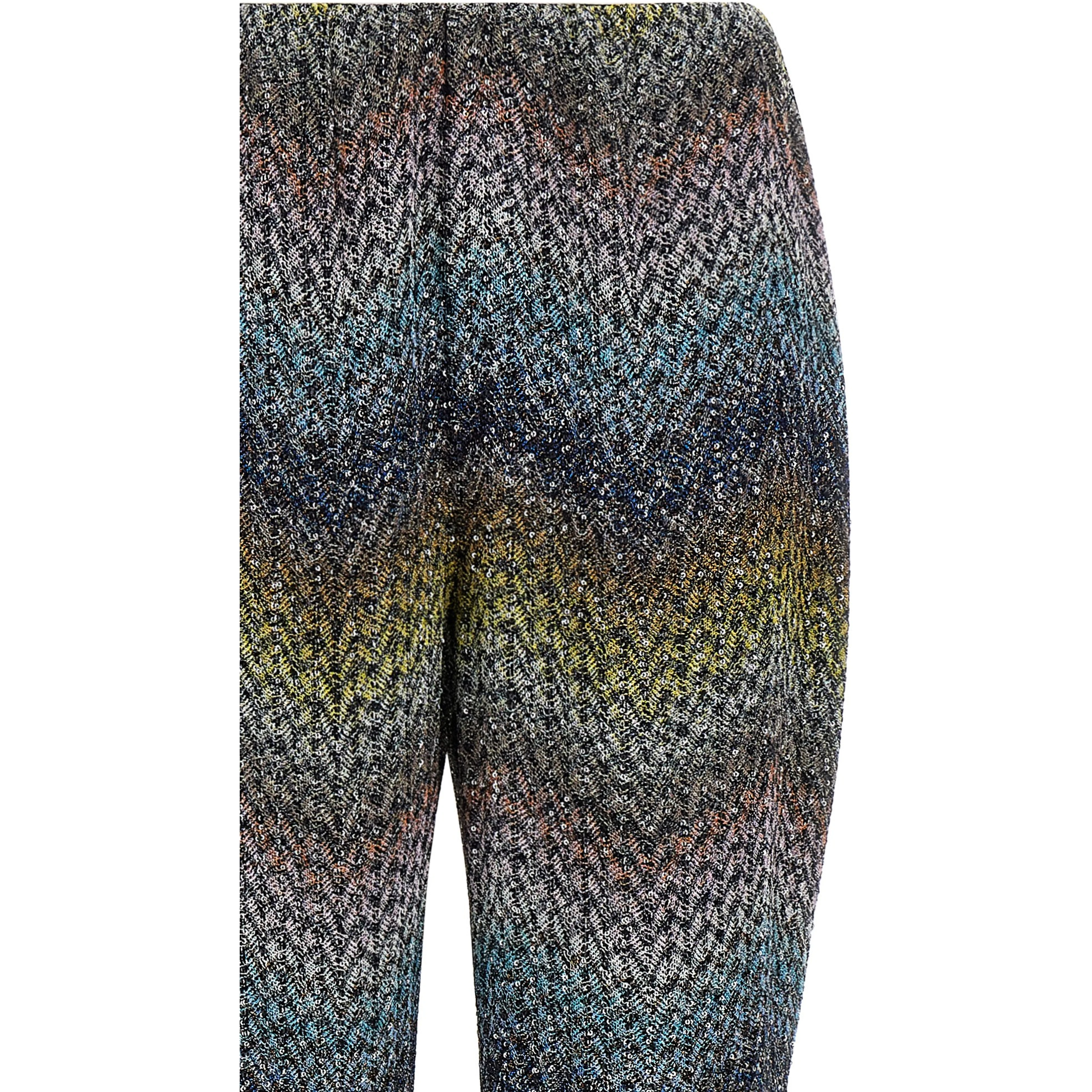 Multicolor Viscose Flared Pants