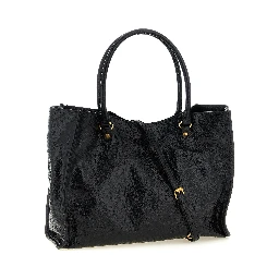 Black Lamb Leather Tote Bag