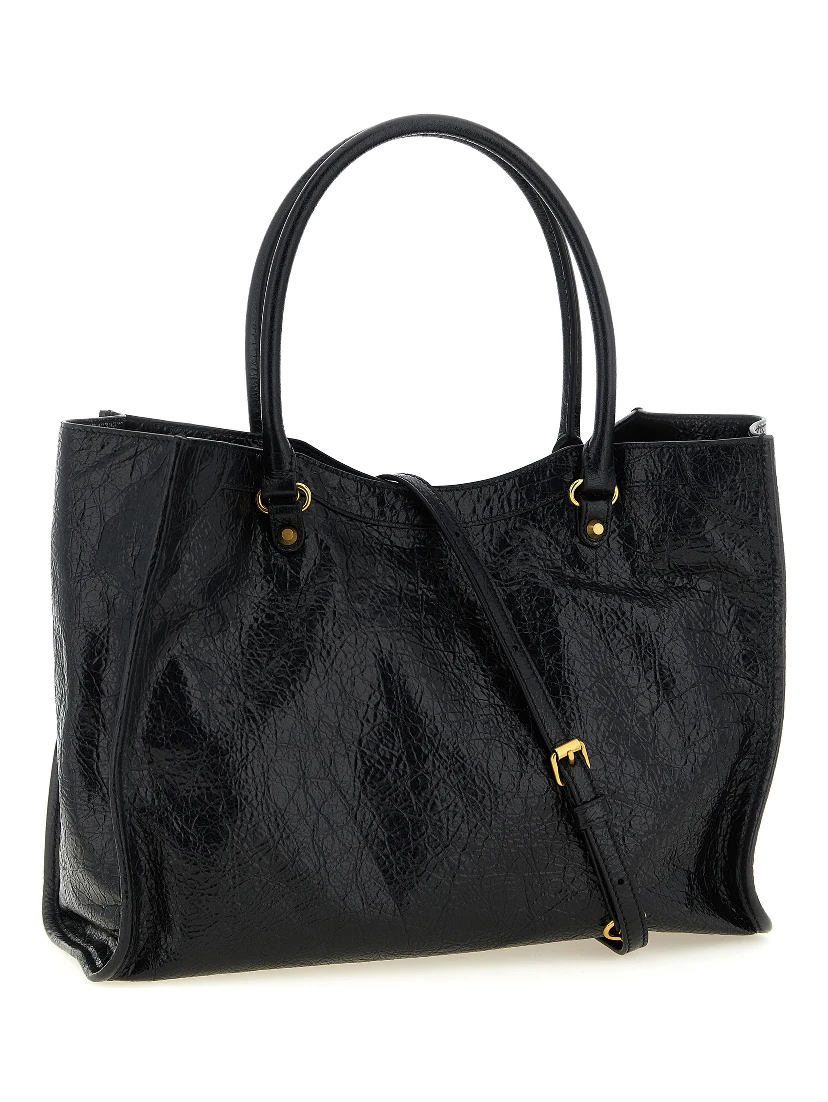 Black Lamb Leather Tote Bag