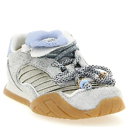 Gray Calfskin Athletic Sneakers