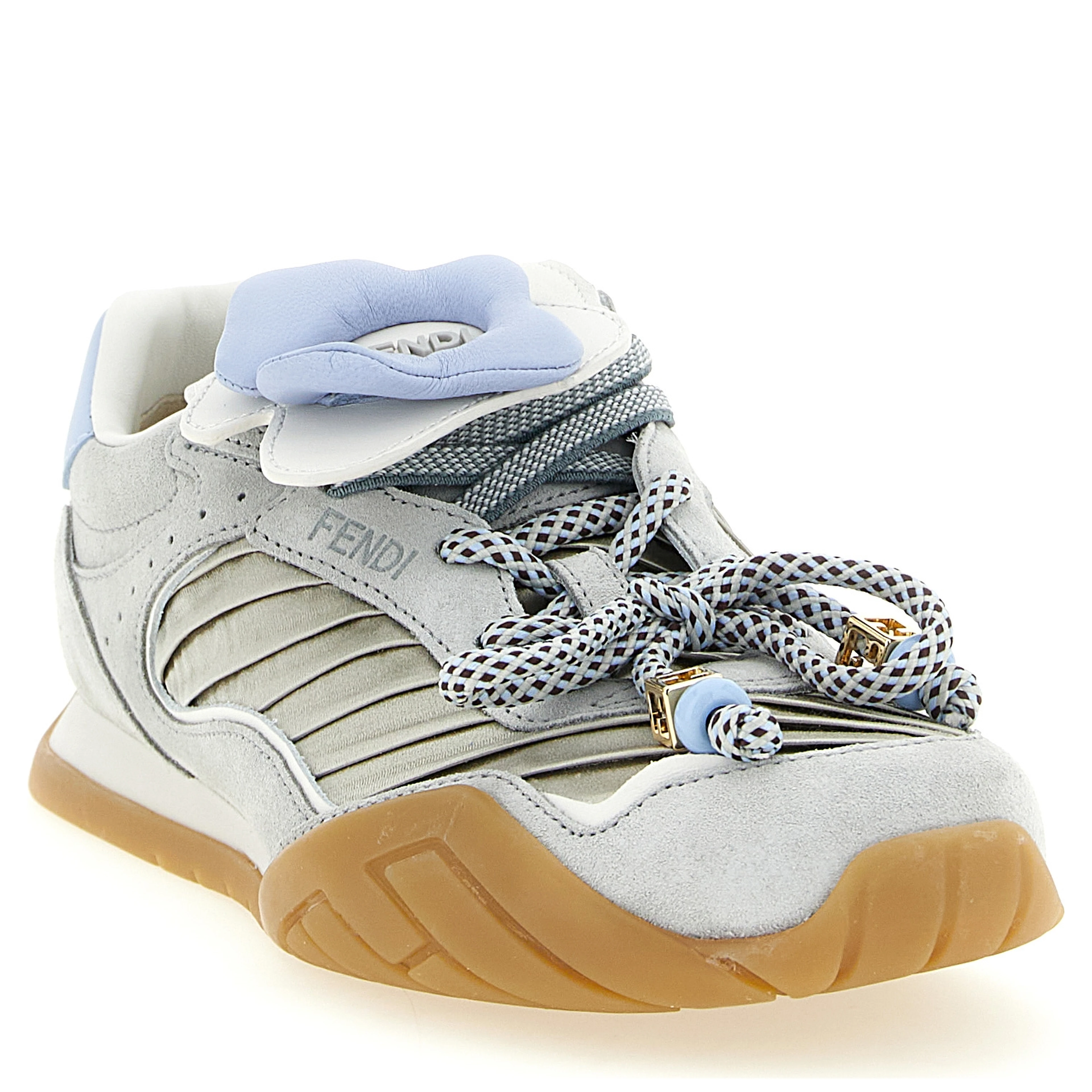 Gray Calfskin Athletic Sneakers