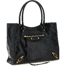 Black Lamb Leather Tote Bag