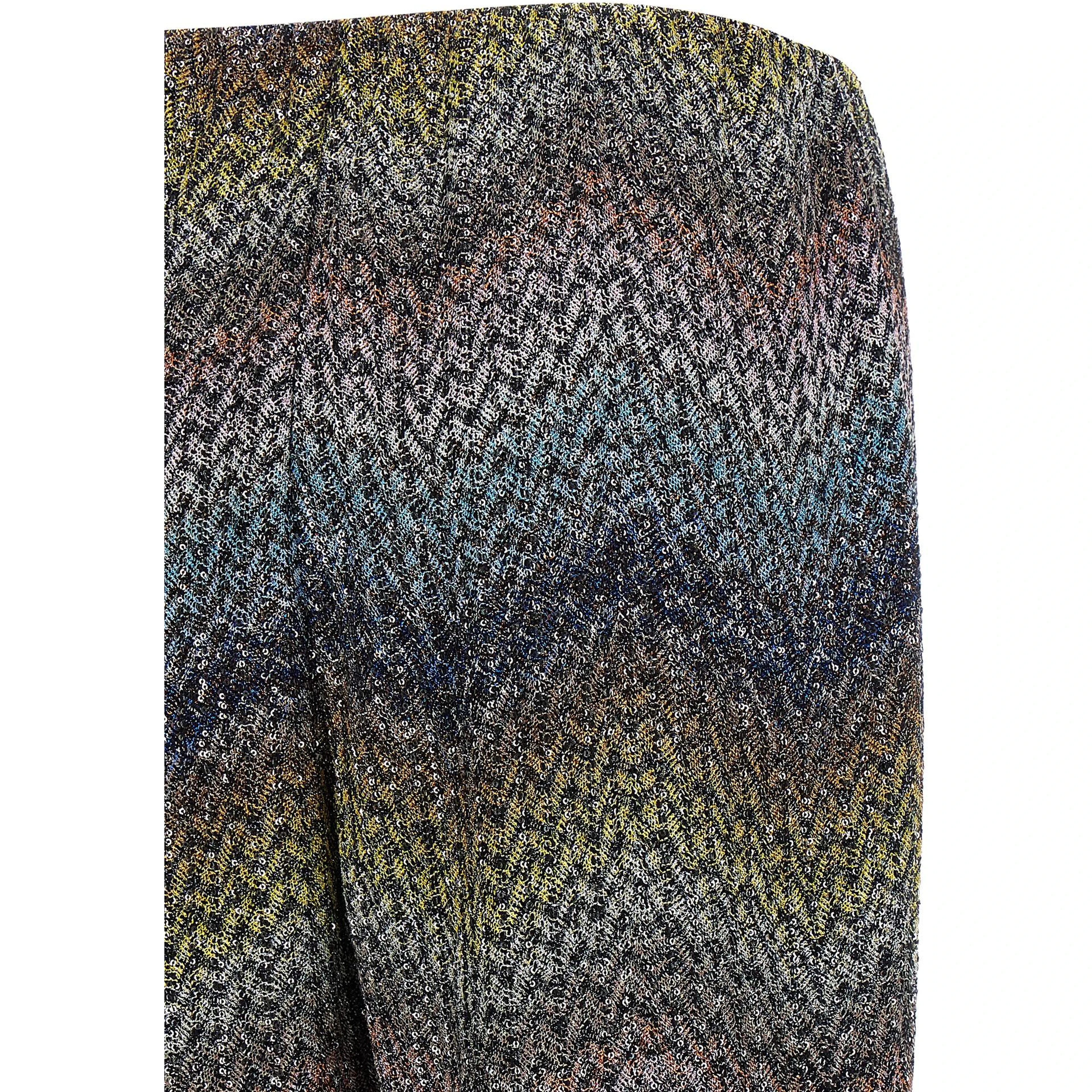 Multicolor Viscose Flared Pants