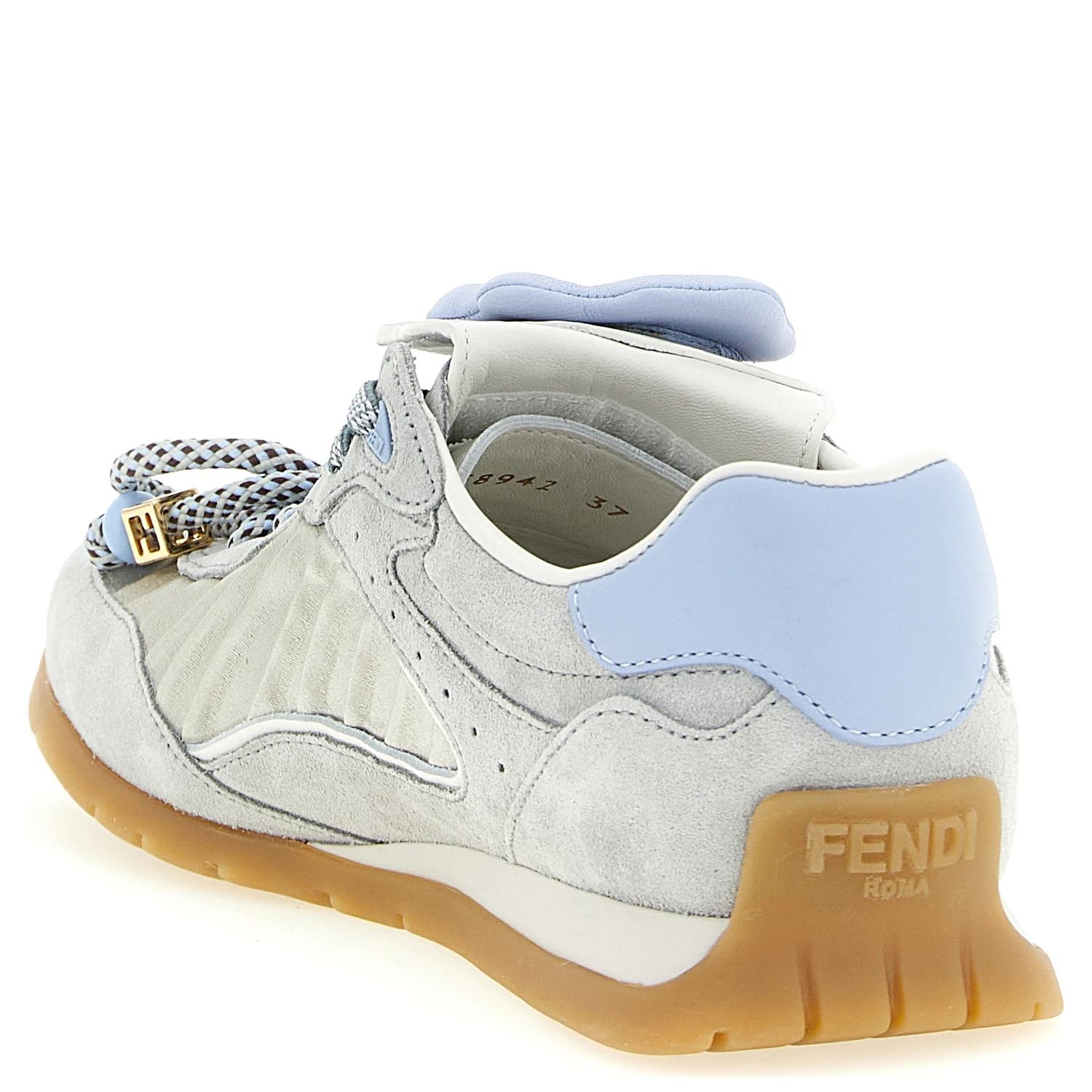 Gray Calfskin Athletic Sneakers