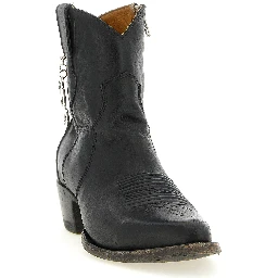 Black Cowhide Chelsea Boots