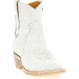 White Cowhide Chelsea Boots