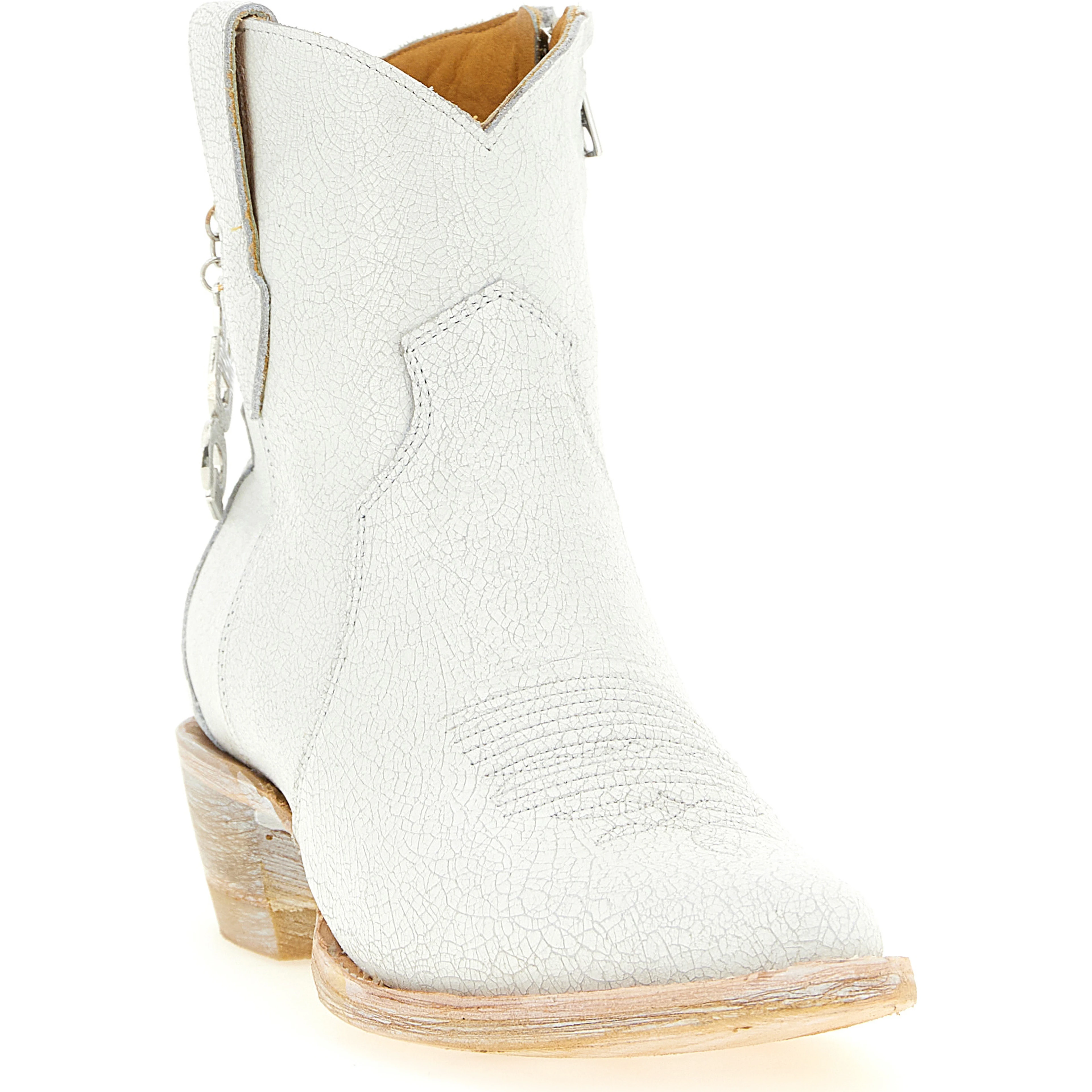 White Cowhide Chelsea Boots