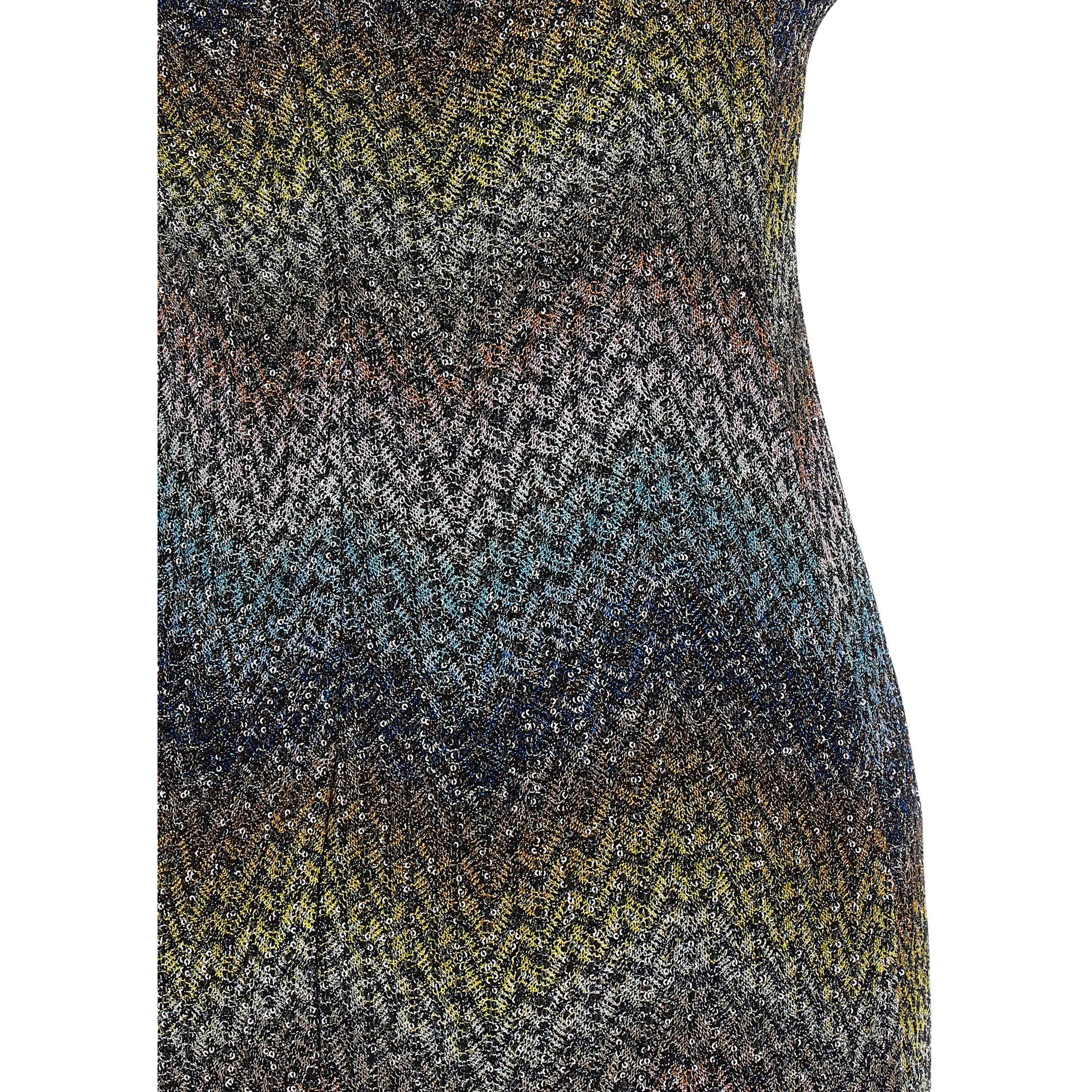 Multicolor Viscose Short Dress
