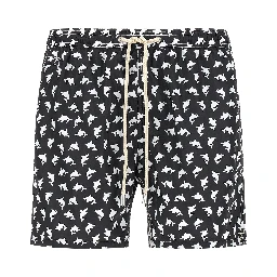 Bicolor Polyester Swim Shorts