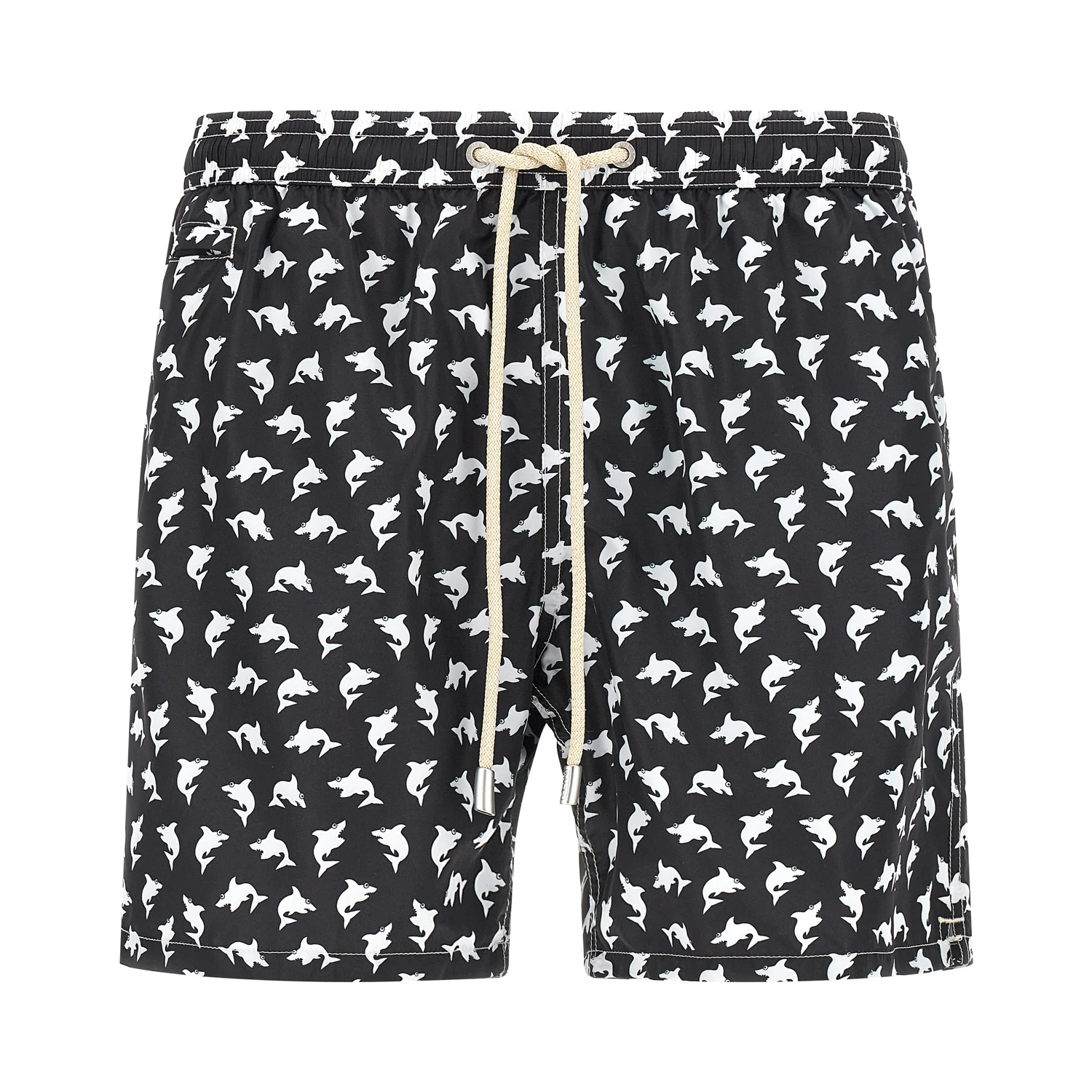 Bicolor Polyester Swim Shorts