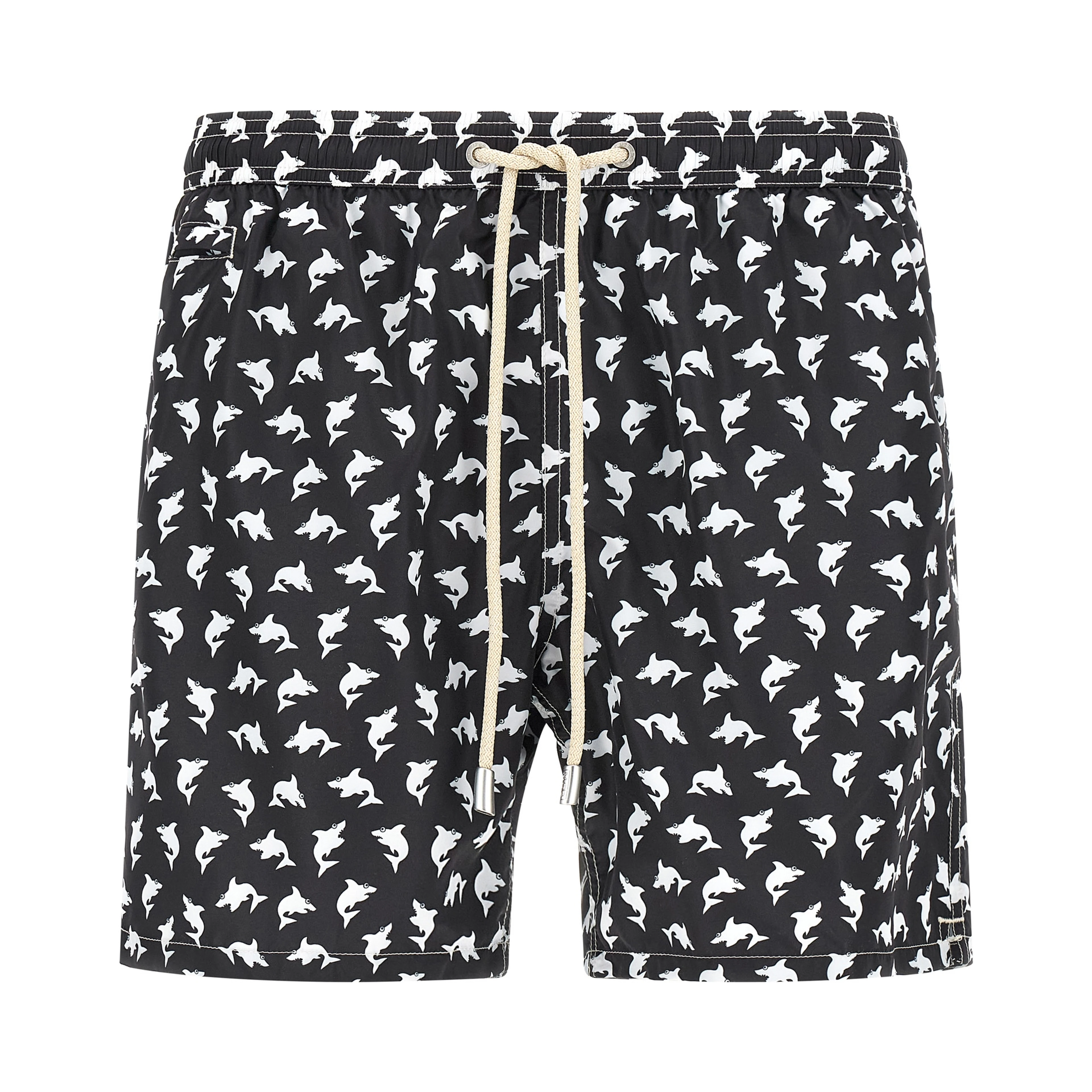 Bicolor Polyester Swim Shorts