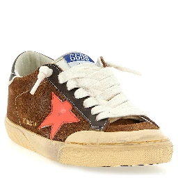Brown Cowhide Low Top Sneakers