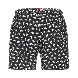 Bicolor Polyester Swim Shorts