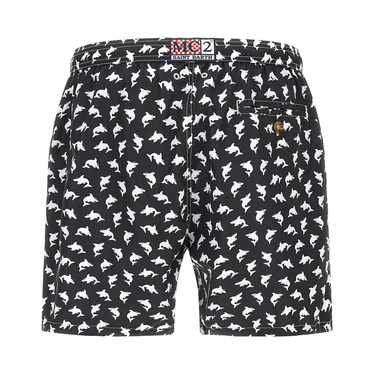 Bicolor Polyester Swim Shorts