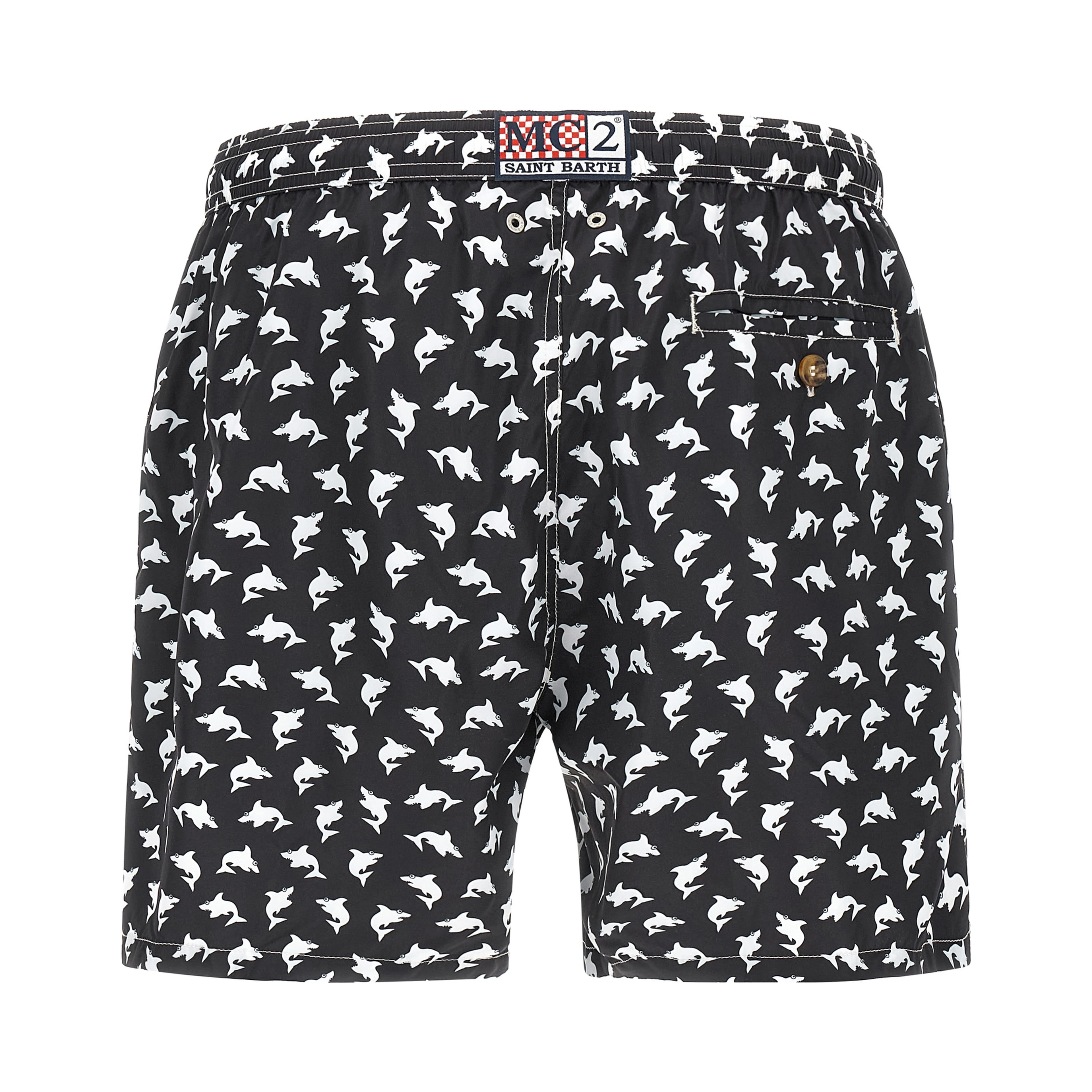 Bicolor Polyester Swim Shorts