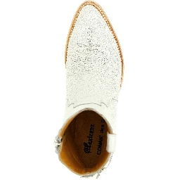 White Cowhide Chelsea Boots