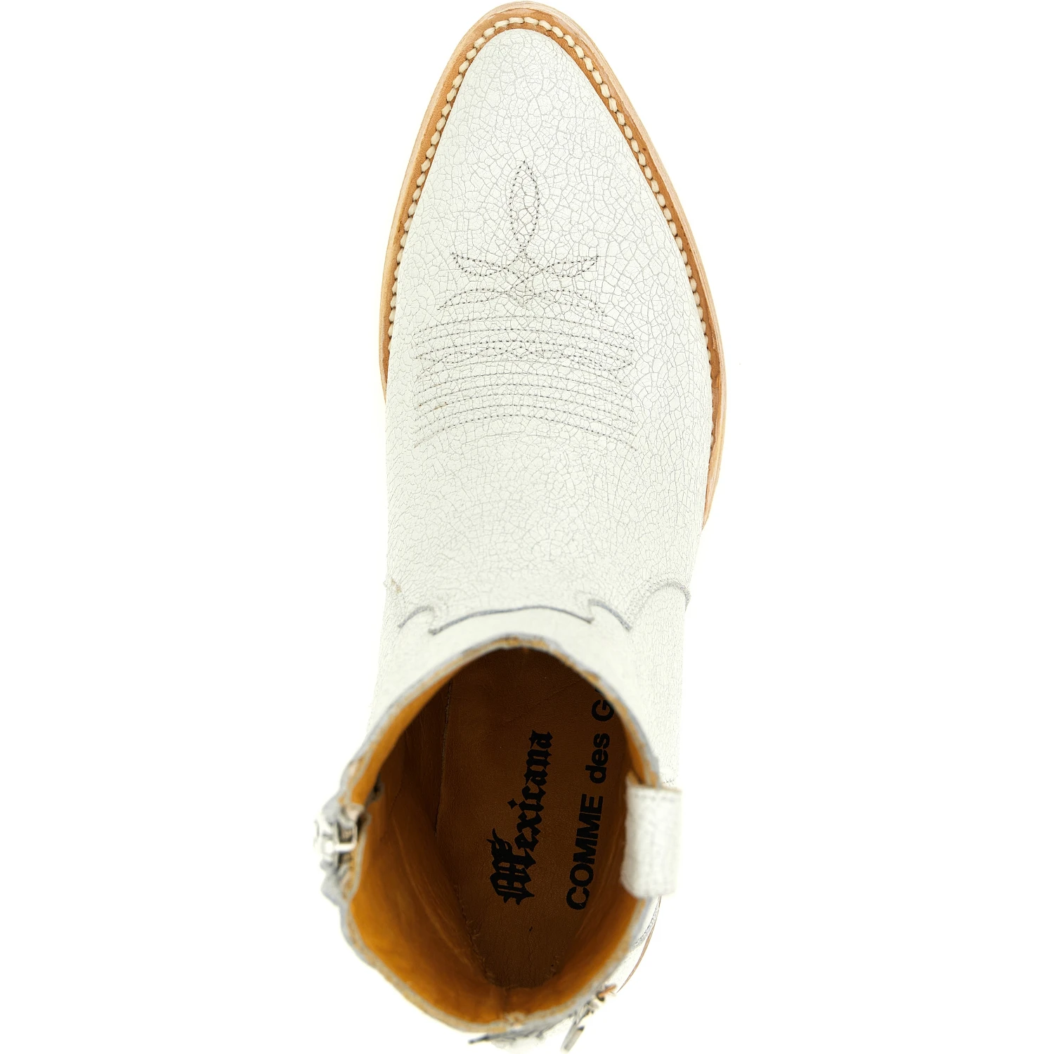 White Cowhide Chelsea Boots