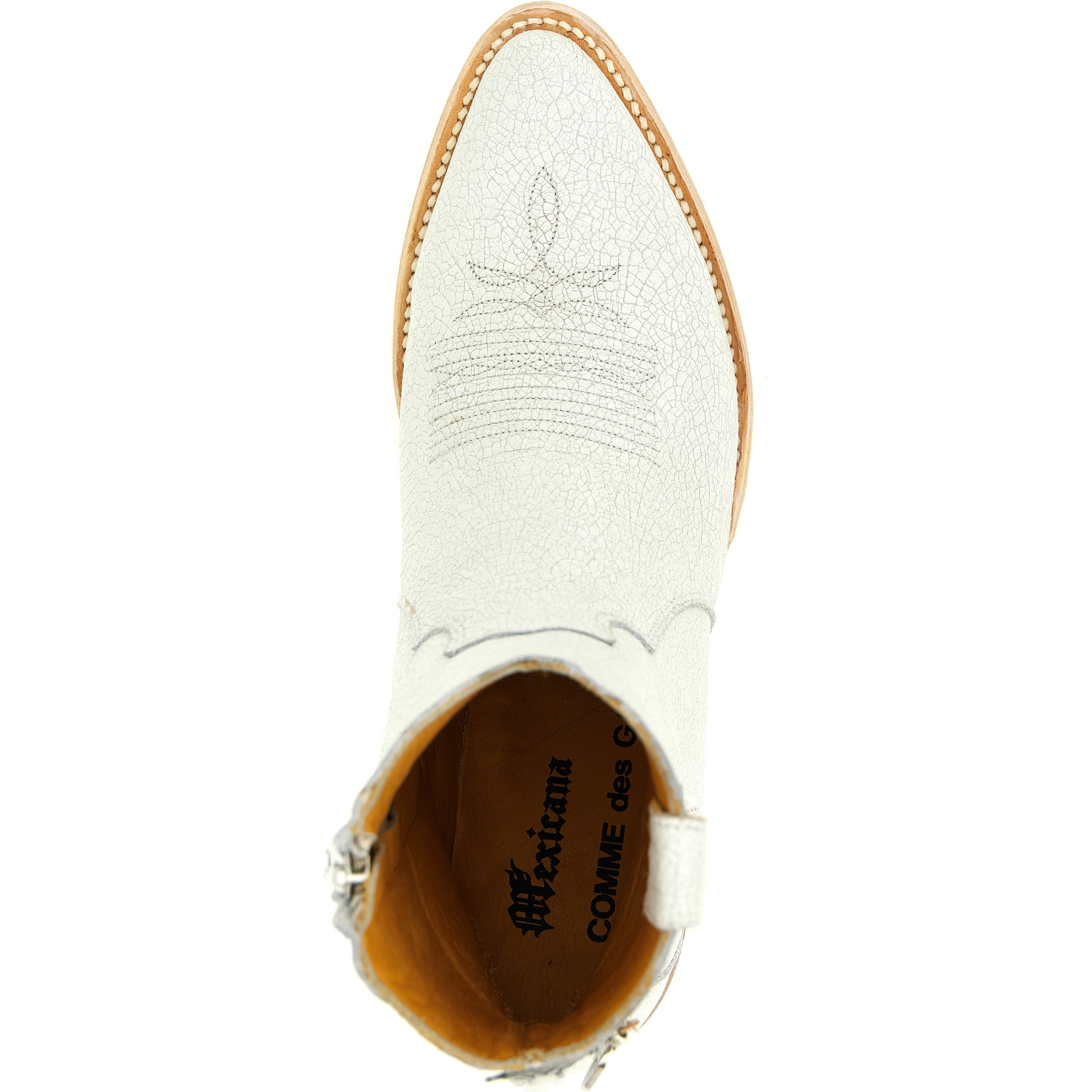 White Cowhide Chelsea Boots