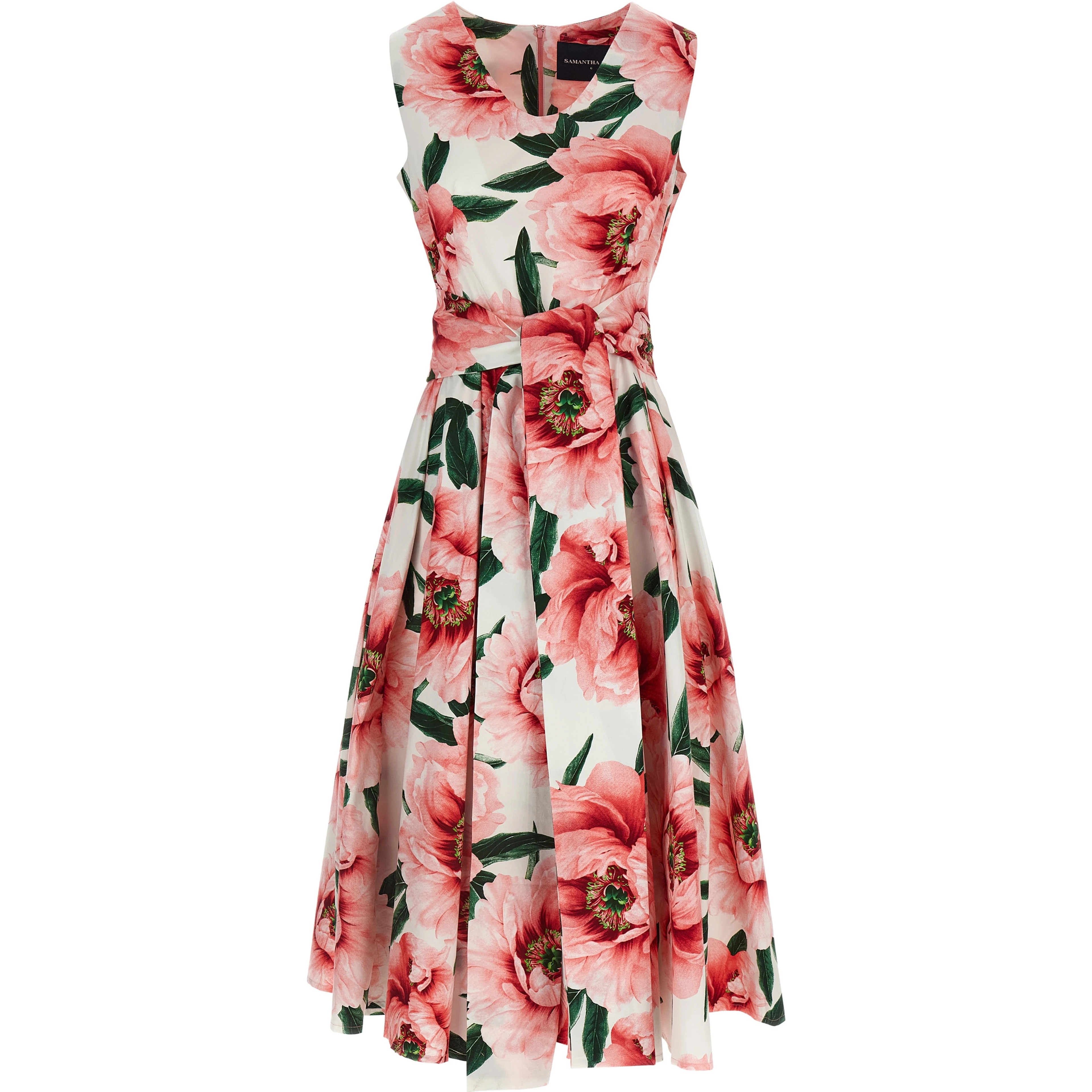 Multicolor Cotton Midi Dress