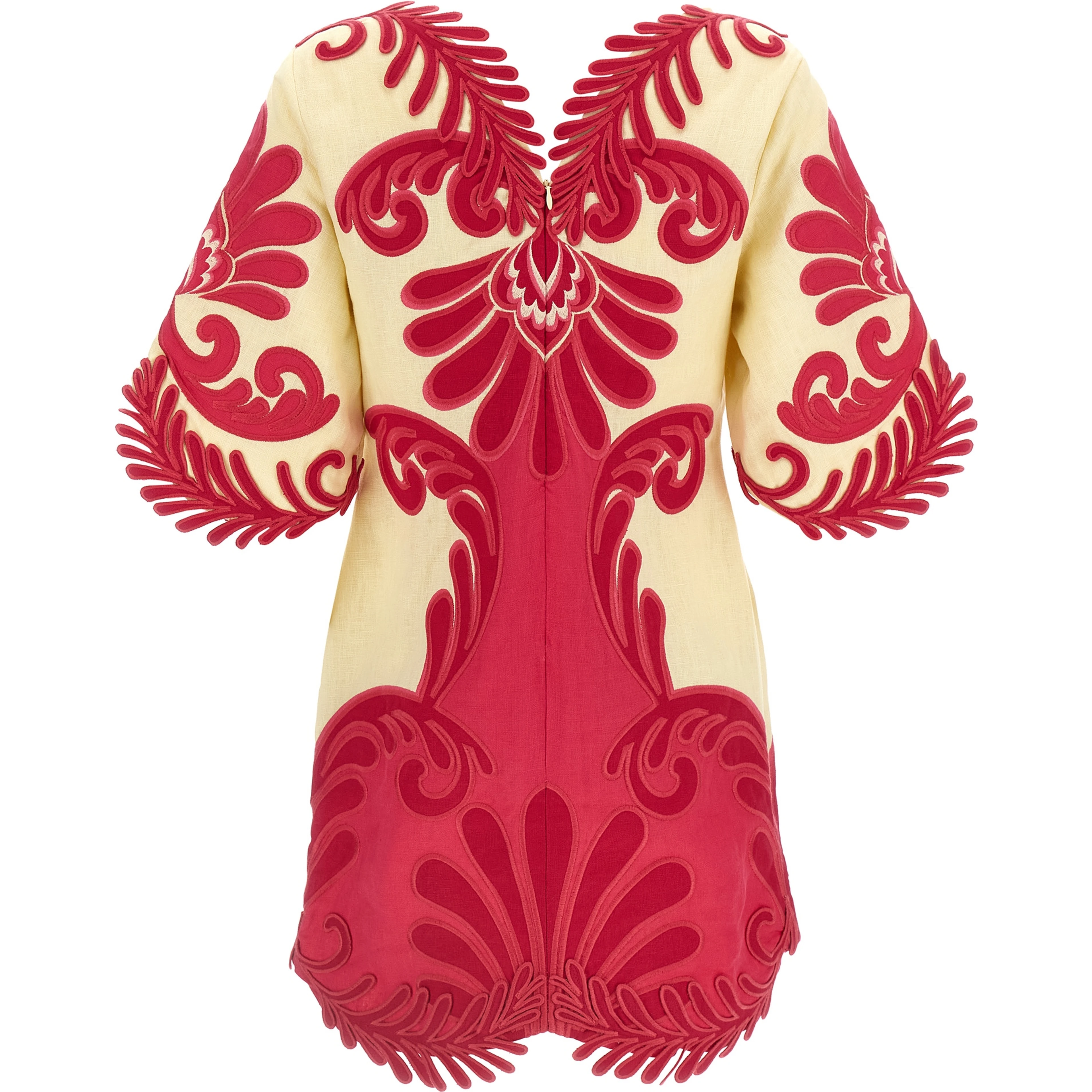Fuchsia Viscose Short Dress