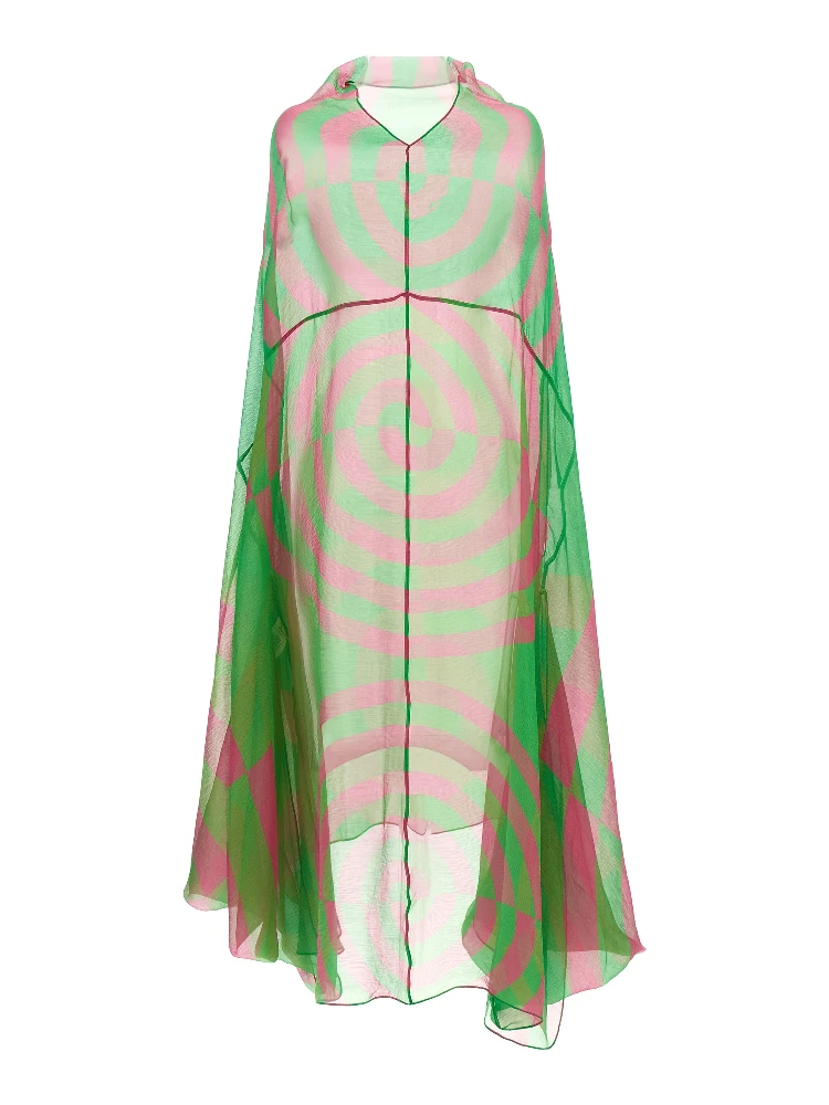 Bicolor Silk Midi Dress alternative