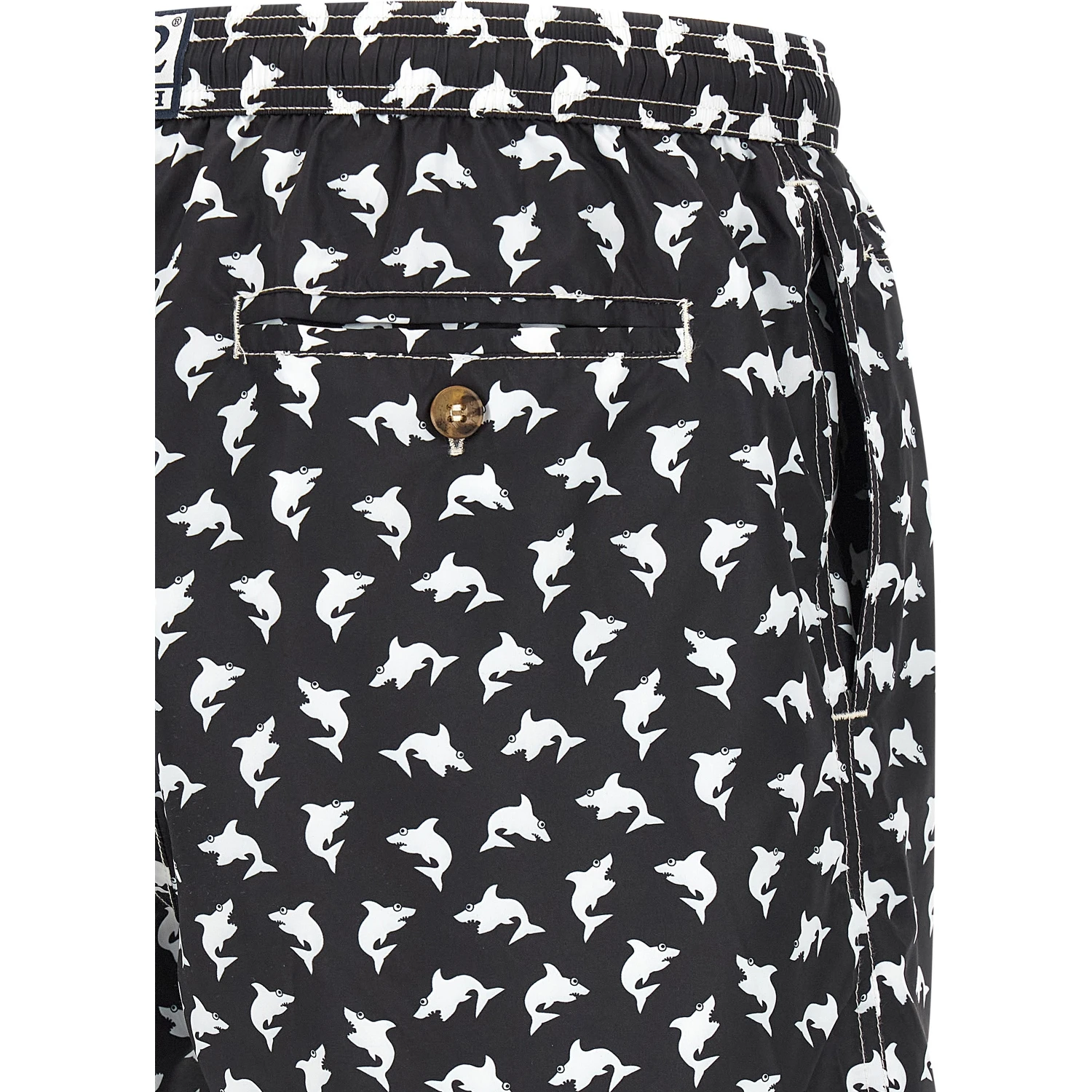 Bicolor Polyester Swim Shorts