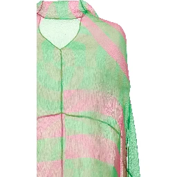 Bicolor Silk Midi Dress