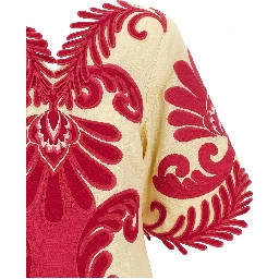 Fuchsia Viscose Short Dress