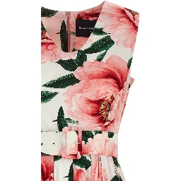 Multicolor Cotton Midi Dress
