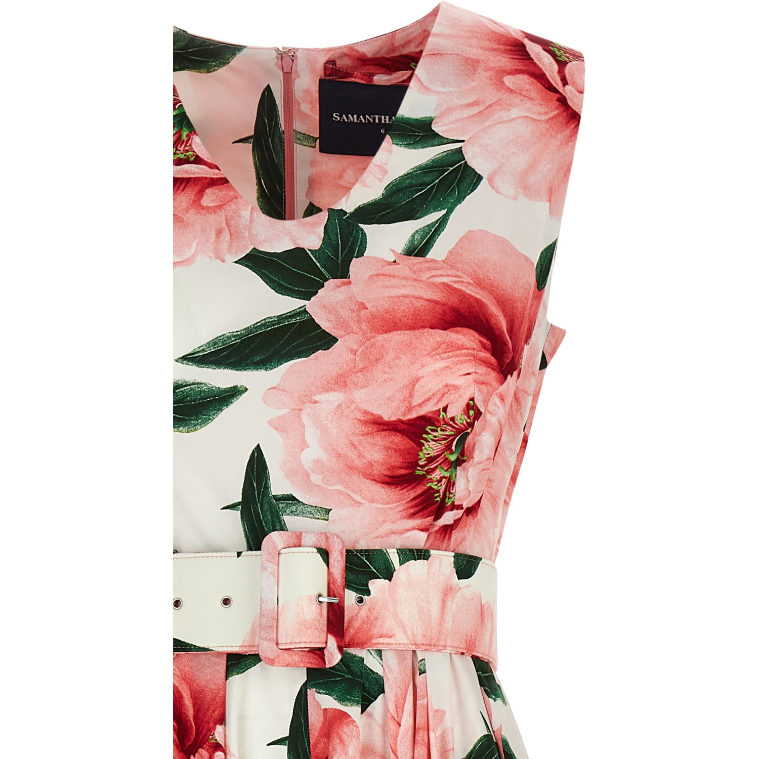 Multicolor Cotton Midi Dress
