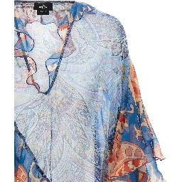 Blue Silk Blouse