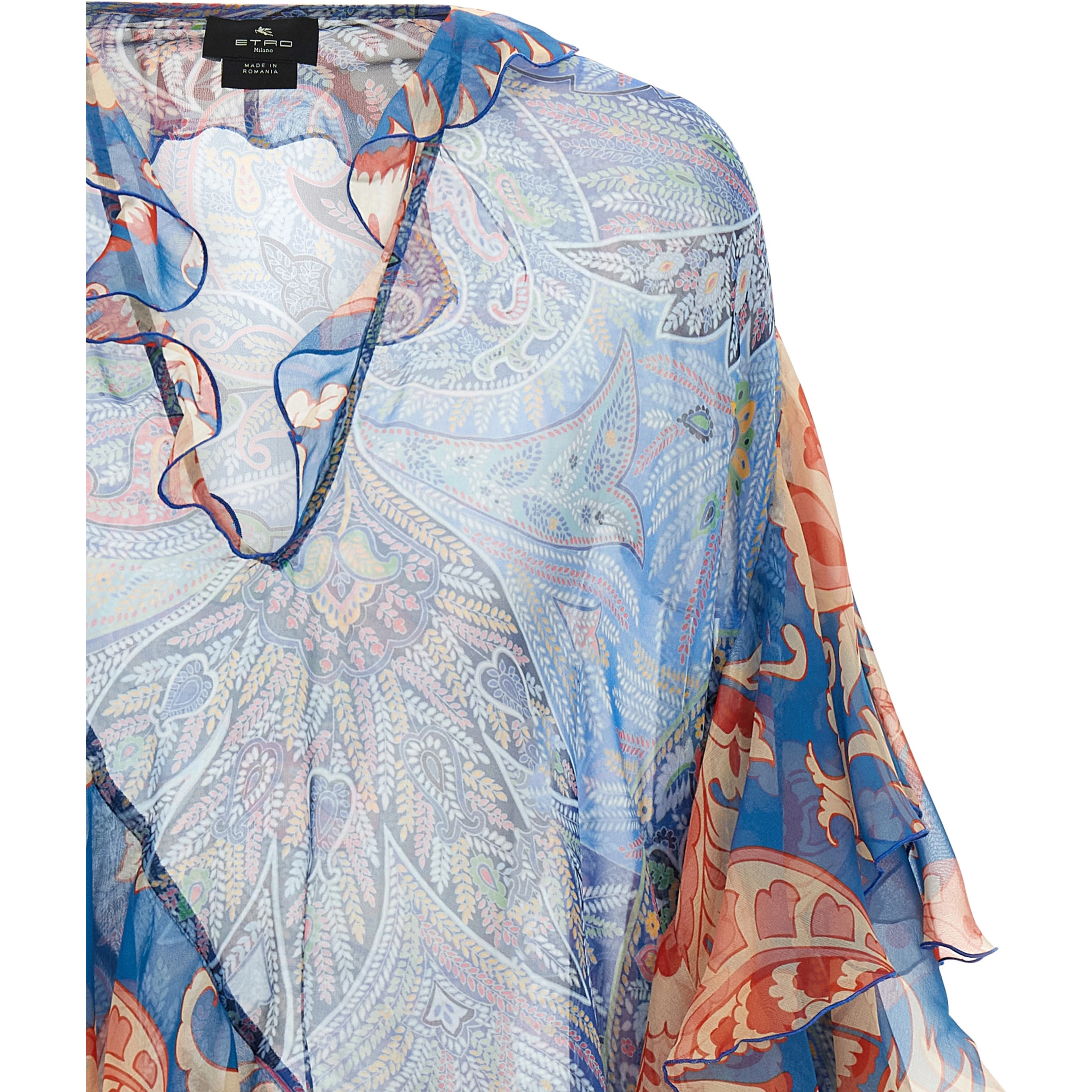 Blue Silk Blouse