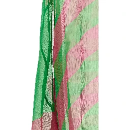 Bicolor Silk Midi Dress