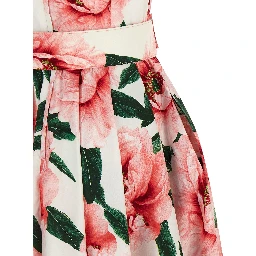 Multicolor Cotton Midi Dress