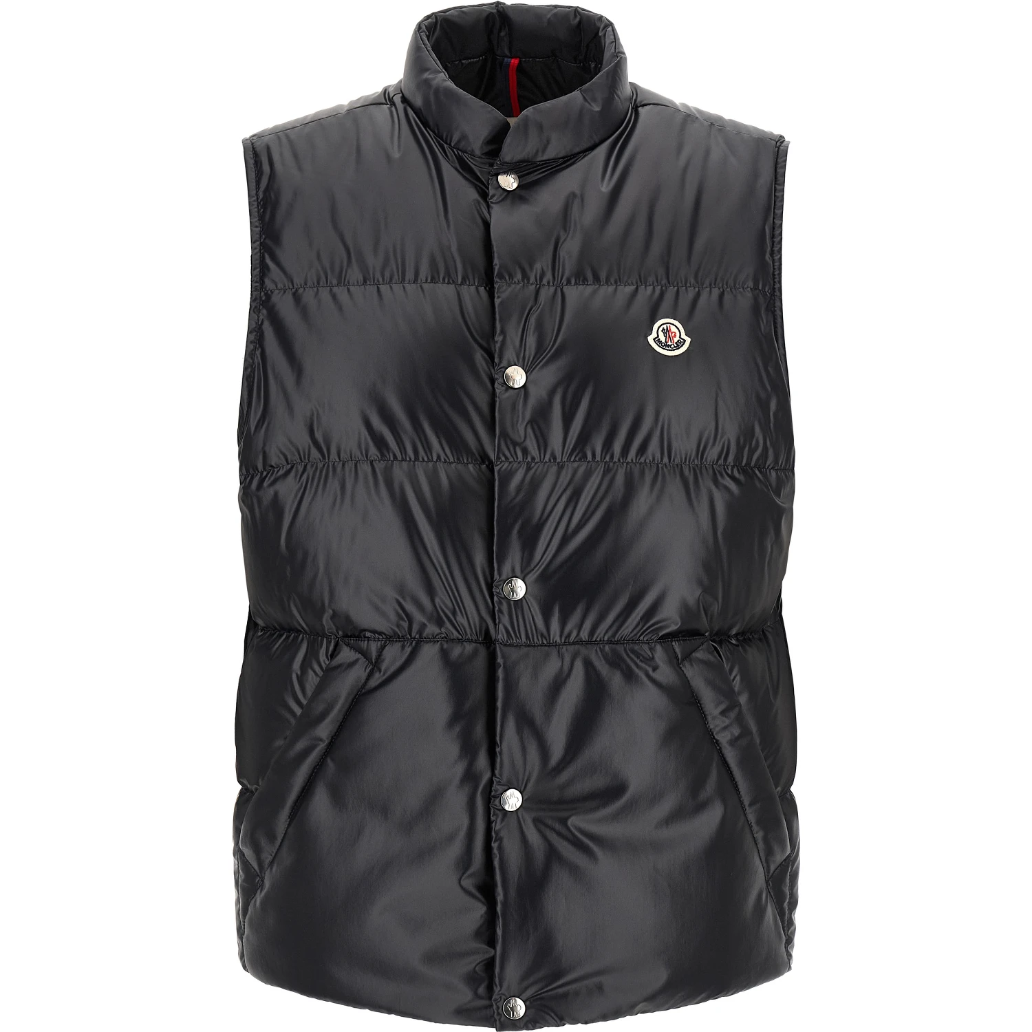 Blue Polyester Sleeveless Jacket