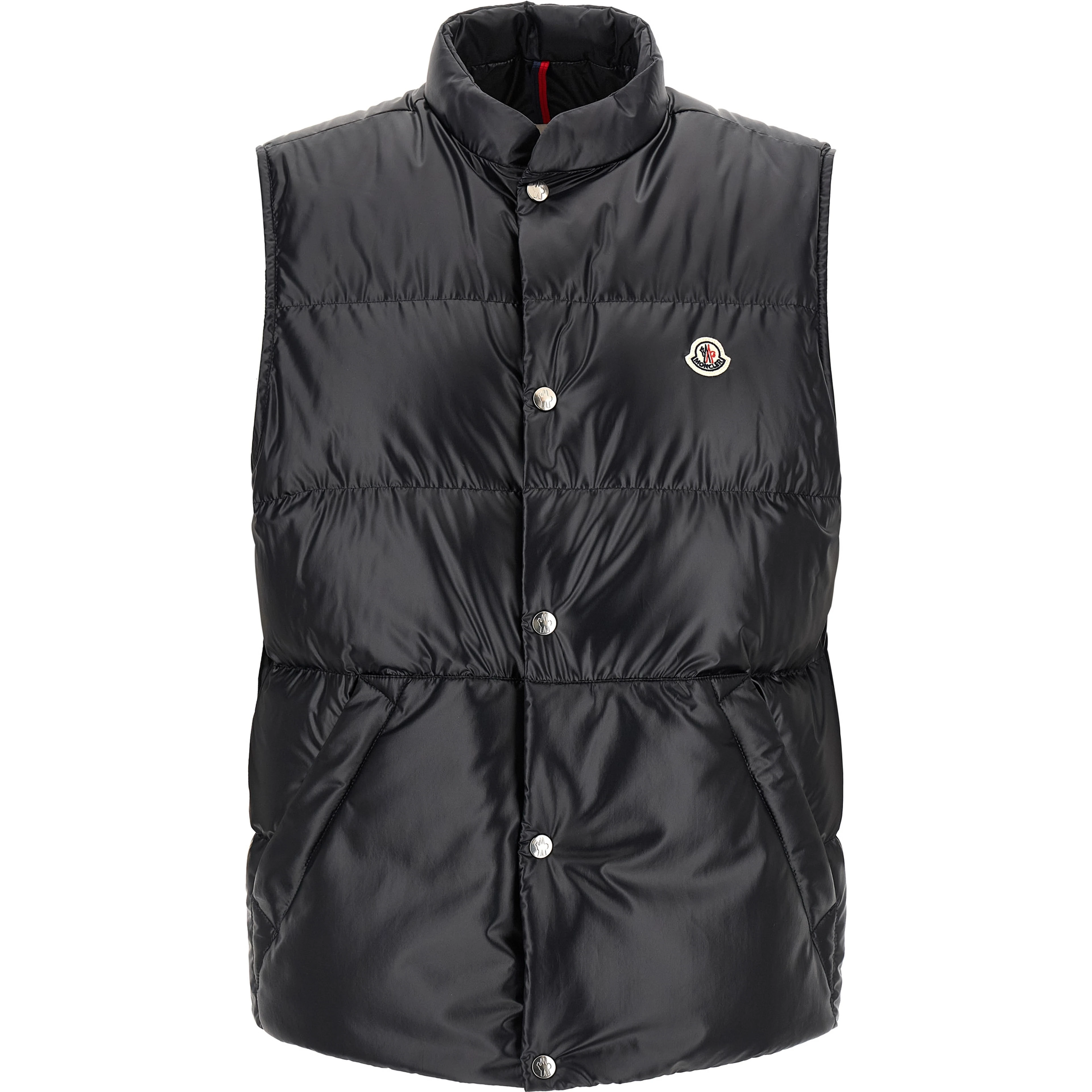 Blue Polyester Sleeveless Jacket