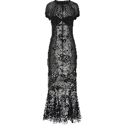 Black Cotton Midi Dress