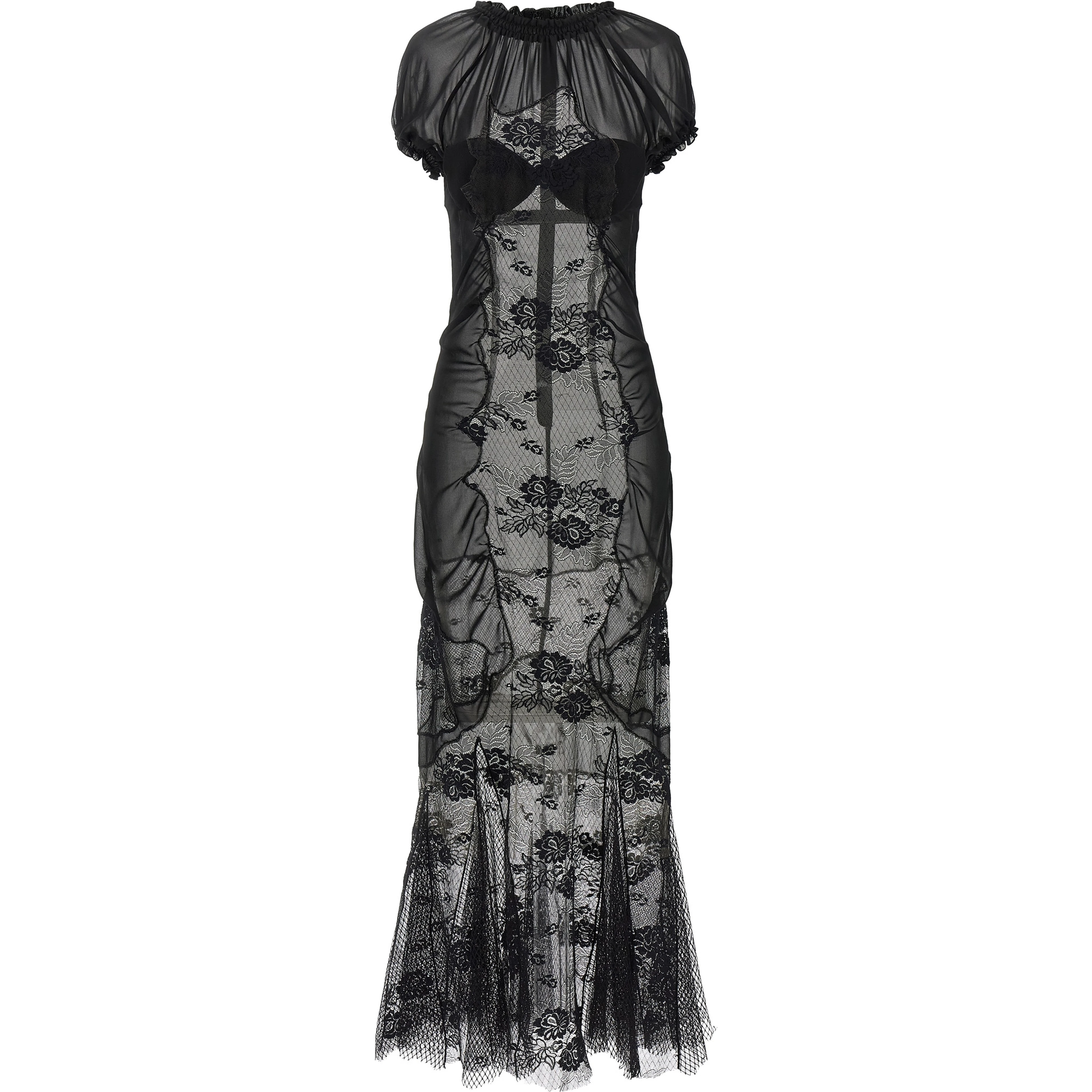 Black Cotton Midi Dress