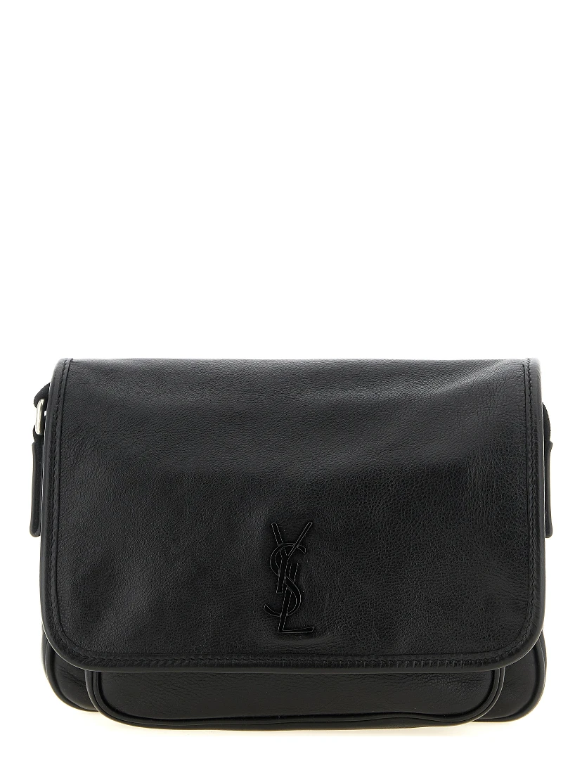 Black Calfskin Crossbody Bag