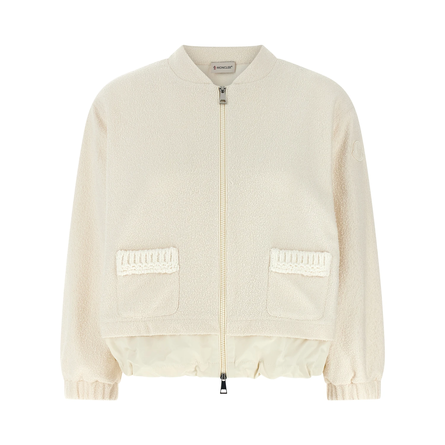 White Polyester Cardigan
